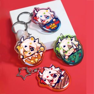 double sided transparent acrylic keychain