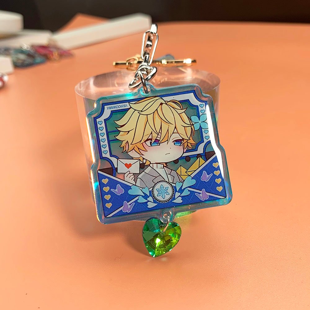 double sided transparent acrylic keychain